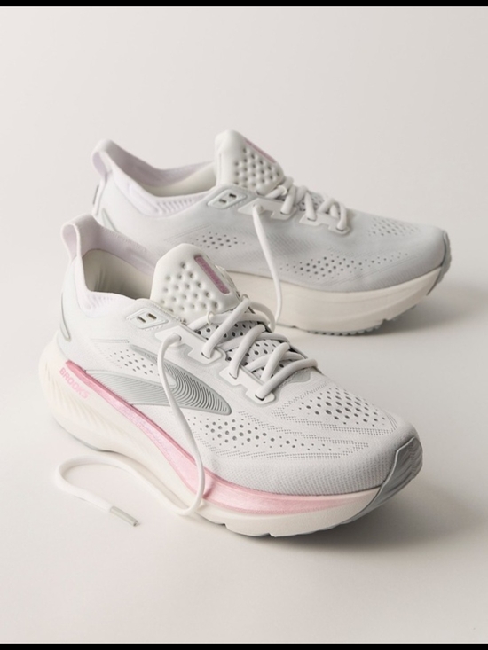 Brooks Shoes - Brooks Glycerin GTS 23 - White/Harbor Mist/Metallic - Women's Size 10